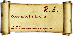 Rosenstein Laura névjegykártya
